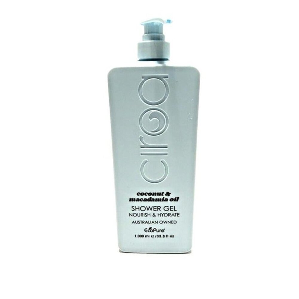 Australian Ciroa 33.8 oz Coconut Macadamia Oil ShowerGel Nourish Hydrate EcoPure